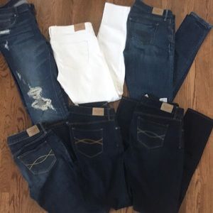 Sold. 6 Pairs of Abercrombie & Fitch Denim.